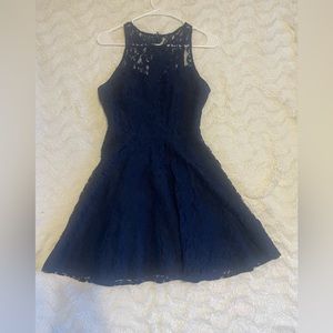 Lace neckline dress